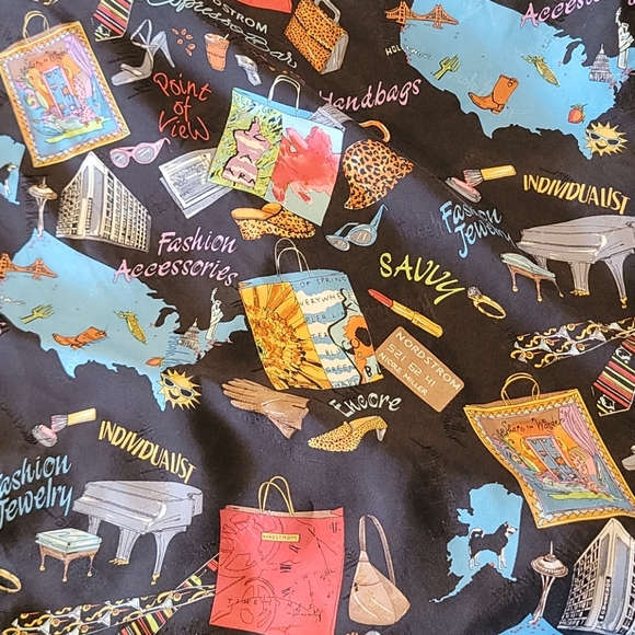 Nicole Miller 1998 Nordstrom Collectors Silk SCARF - Picture 4 of 4